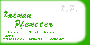 kalman pfemeter business card