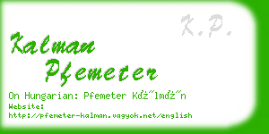 kalman pfemeter business card